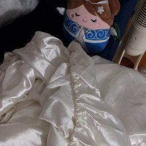 King Microfiber 100% Polyester Sheet Set - 2 PIECES White Cream